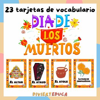 Preview of Día de los Muertos Vocabulario - Flash cards - Day of the Dead - Vocabulary