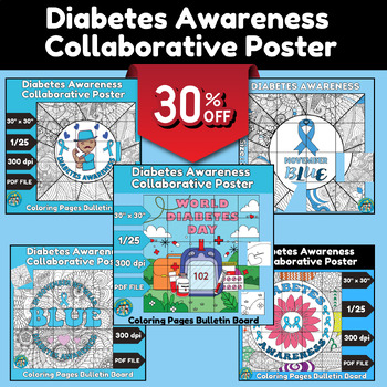 Preview of Diabetes Awareness Collaborative BUNDLE Poster -  World Diabetes Day Activities