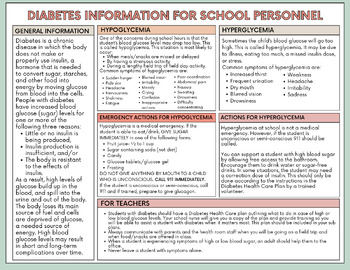 Preview of Diabetes Information for School Personnel