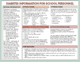 Diabetes Information for School Personnel
