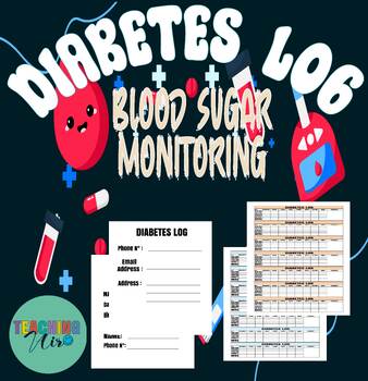 Preview of Diabetes journal-an easy-to-use Blood Sugar Log-Weekly blood sugar Monitoring