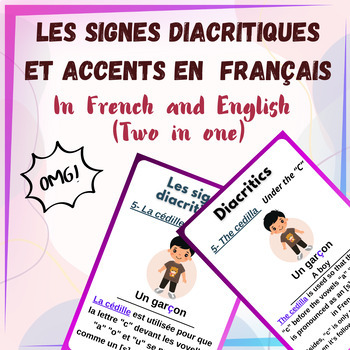 Preview of Diacritics & Accents in French, Accents & Diacritiques en Français, In Eng & Fr