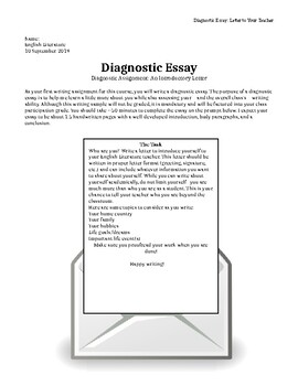 what's a diagnostic essay
