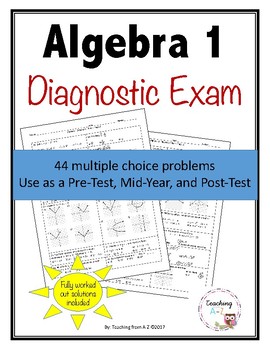 Preview of Diagnostic Test for Algebra 1