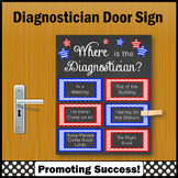 Diagnostician Office Decor Where am I Door Sign ESL Readin
