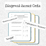 Diagonal Secret Code - Pythagorean Theorem and Distance Fo