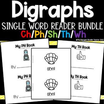 Preview of Digraph Single Word Emergent Readers