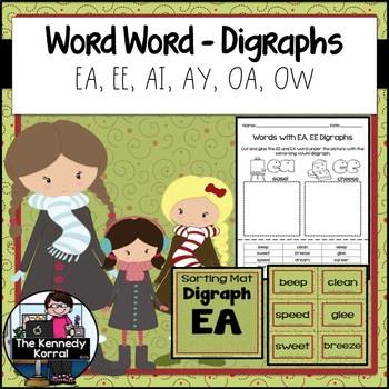 Ai Ay Oa Ee Ea Ow Worksheets Teaching Resources Tpt
