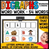 Digraphs Word Work Game | Digital Word Work Early Finisher Game