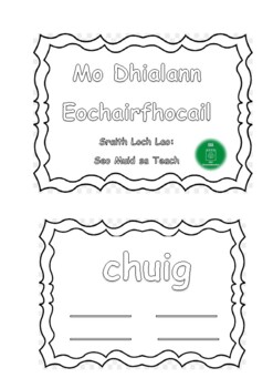 Preview of Dialann Eochairfhocail don leabhar, 'Seo Muid sa Teach' ó 'Sraith Loch Lao' A4