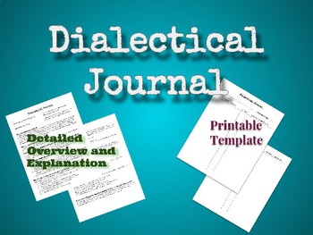 Preview of Dialectical Journals - With Examples and Grading Rubrics