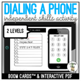 Dialing a Phone - Independent Skills - Boom Cards & Intera