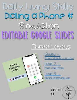Preview of Dialing a Phone Number Simulation - Editable