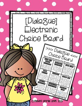 Preview of Distant Learning - Digital Dialogue Choice Board