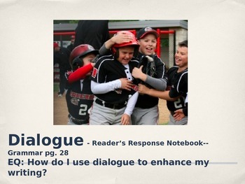 Preview of Teaching Grammar in Writing: Dialogue PowerPoint and Activity