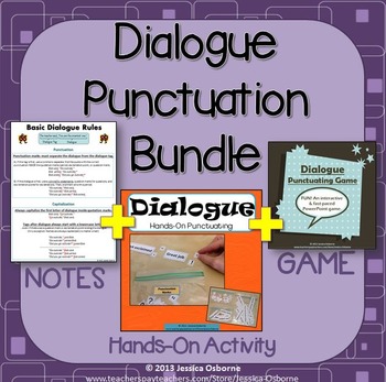 Preview of Dialogue Punctuation Bundle and Quotation Marks: Three Discounted Resources
