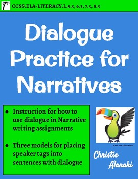Preview of Dialogue Sentence Structures for Writing Narratives