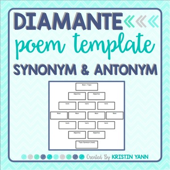 Preview of Diamante Poem Organizer / Template / Planner