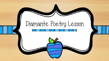 Preview of Diamante Poetry Lesson COMPLETE PowerPoint