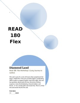Preview of Diamond Land- Read 180 rBook Flex (Workshop 3) English1 Supplement