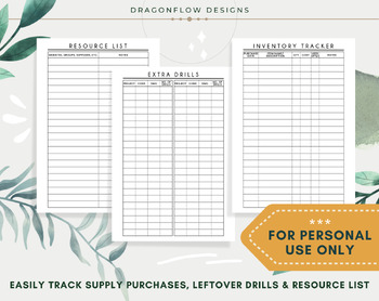 Diamond Painting Logbook Extras