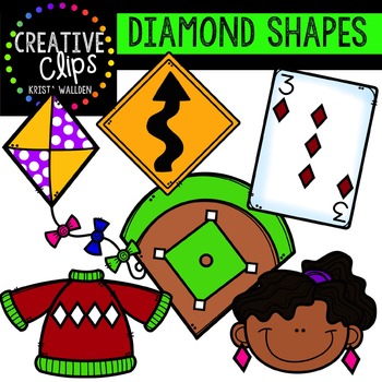 Preview of Diamond (Rhombus) Shapes {Creative Clips Digital Clipart}