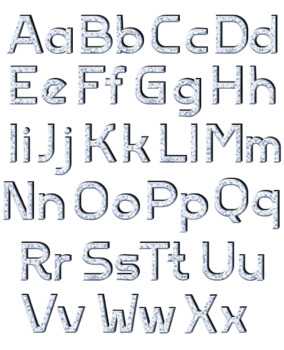 Preview of Diamond Sparkling Font Letter Set | Middle School