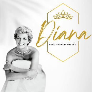 Preview of Diana, Princess of Wales Word Search Puzzle - Royal Family - British Monarchy