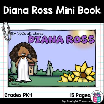 Preview of Diana Ross Mini Book for Early Readers: Women's History Month