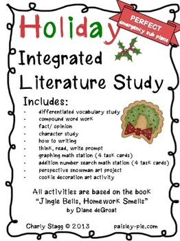 Preview of HOLIDAY:Christmas- Theme Day/Emergency Sub Plans based on books by Diane deGroat