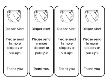 Preview of Diaper Alert (4 per page)