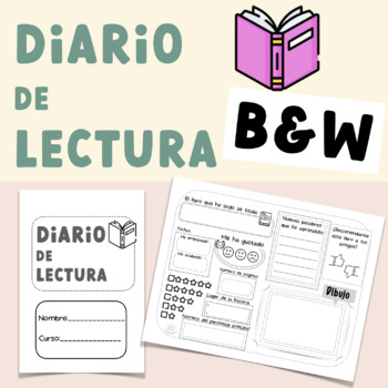 Preview of Diario de Lectura en  B&W Reading Responses Spanish