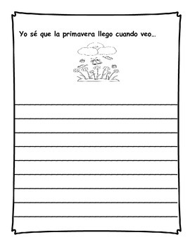 Diario de escritura - abril. Spanish writing journal for April | TpT