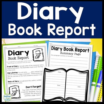 Preview of Diary Book Report Template | Write a Diary from the Character Point of View