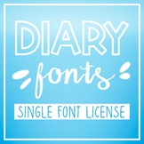 Diary Fonts - Single Font License - Commercial Use