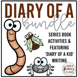 Diary Of A Spider, Fly, Worm Book Activities Bundle and Di