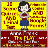 The Diary of Anne Frank Play Tests and Quizzes for Acts 1 