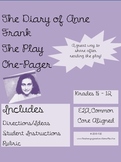 Diary of Anne Frank (The Play) One-Pager
