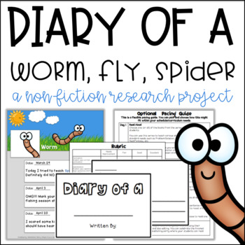 Preview of Diary of a Worm, Fly, Spider Research Project