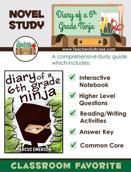 Preview of Diary of a 6th Grade Ninja {Interactive Notebook & Novel Study}