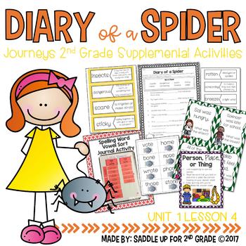 Preview of Diary of a Spider Journeys 2nd Grade Supplemental Activities