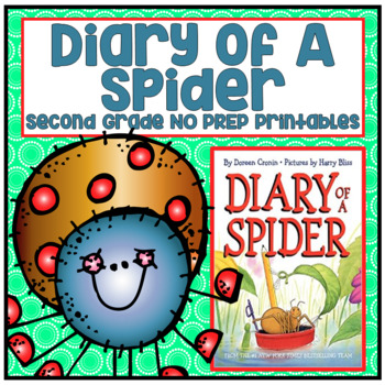 Preview of Diary of a Spider Second Grade NO PREP Printables
