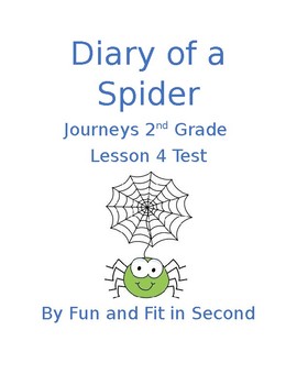 Preview of Diary of a Spider Assessment