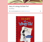 Diary of a Wimpy Kid Book Test Google Form - Digital Learning