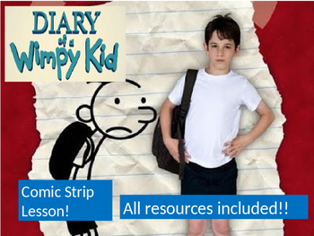 Preview of Diary of a Wimpy Kid Comic Strip Lesson