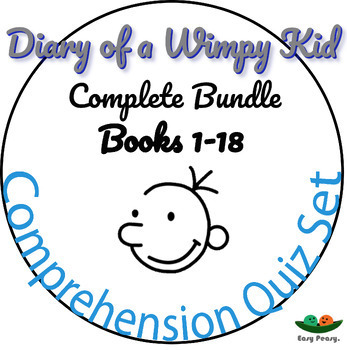 Preview of Diary of a Wimpy Kid Complete Bundle - All 18 Books - 198 Comprehension Quizzes