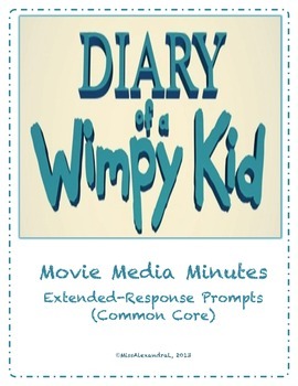 Preview of Diary of a Wimpy Kid ~ Movie Questions & Extended Response Prompts