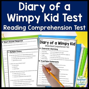 Diary of a Wimpy Kid - Book 18 - No Brainer - Comprehension Quiz Set