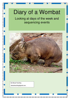 Diary of a Wombat by Jackie French by U-BEAUT-TEACHING | TpT
