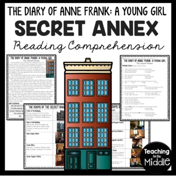 Preview of Diary of a Young Girl Anne Frank Secret Annex Reading Comprehension Worksheet